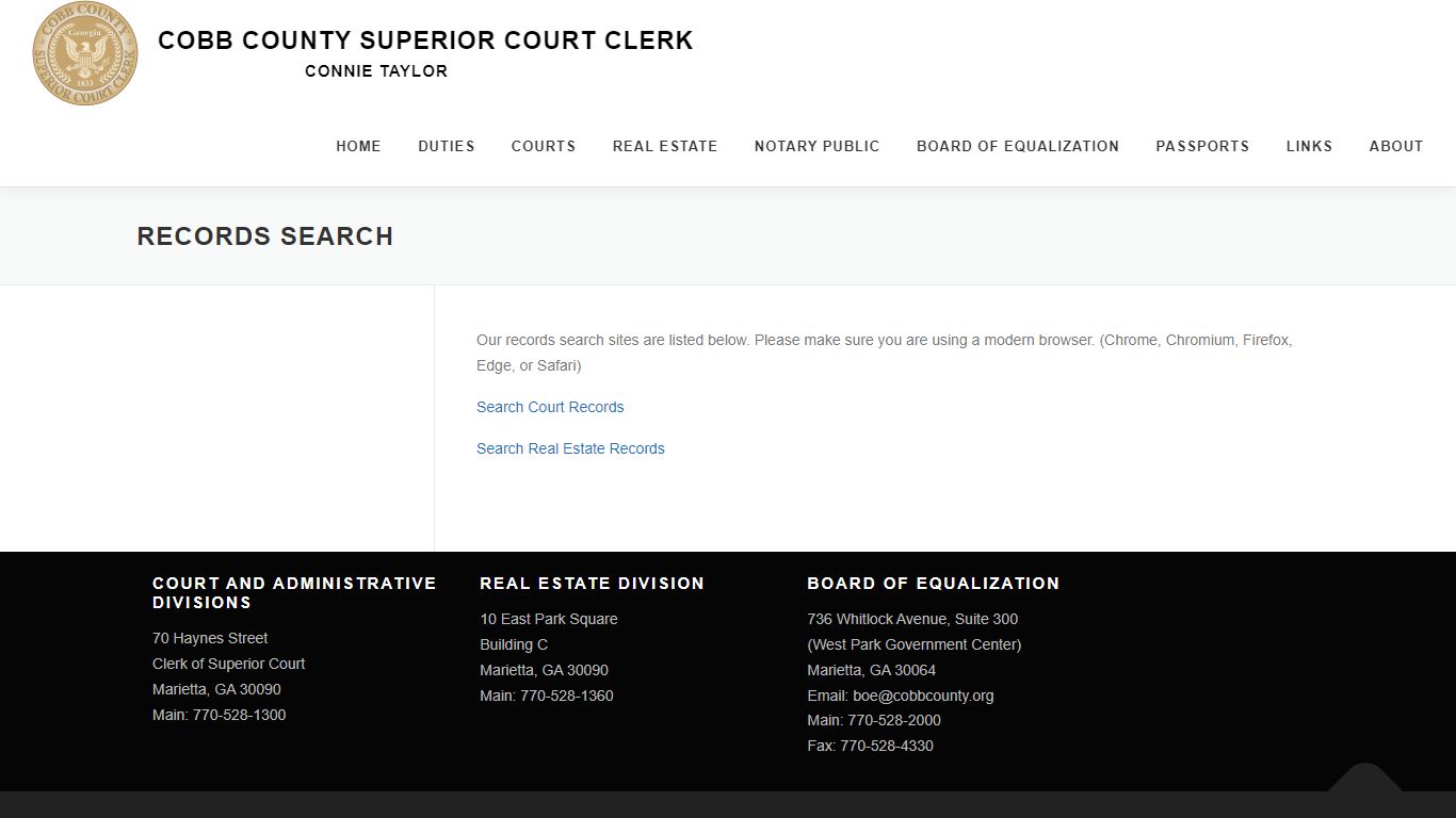 Records Search – Cobb County Superior Court Clerk
